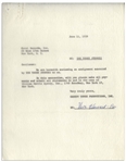 Lot of Two Moe Howard Signed Agreements on Behalf of The Three Stooges to Coral Records & the Albert Rickard Agency, Both Dated June 1959 -- 2pp. Measure 8.5'' x 11'' -- Very Good